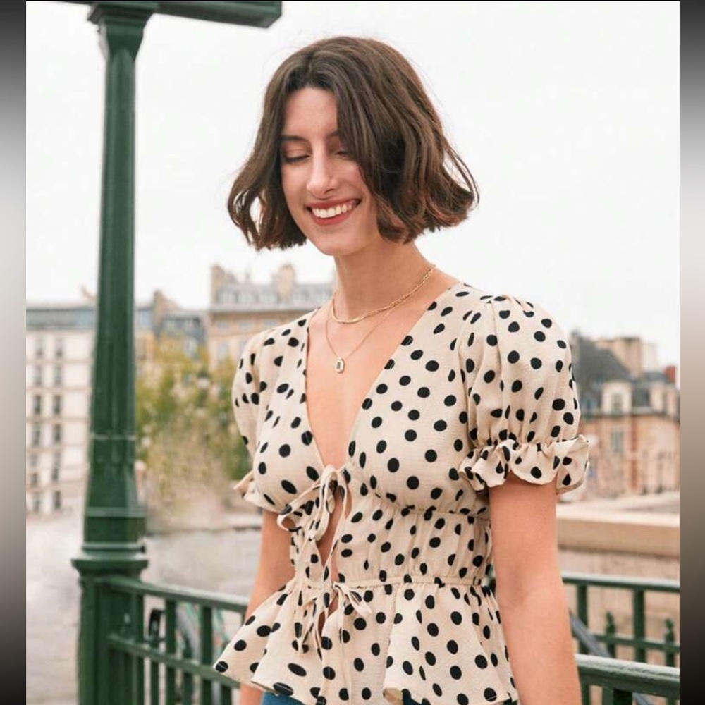 Polka Dot Print Blouse